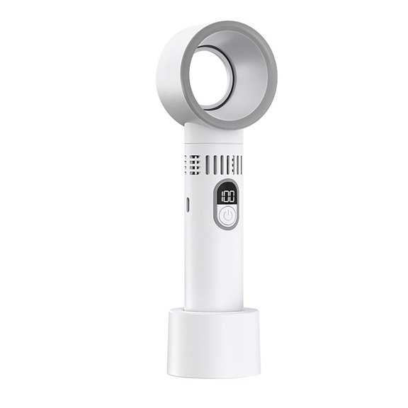 Bladeless Portable Fan Rechargeable Air Circulation Fan With Digital Display Quiet Mini Fan