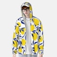 thumbnail image 2 of Balery Tropical Lemon Sudadera ligera de manga larga con capucha y protección solar UPF 50+ para hombre y mujer, ideal para pesca y running-3X-Large, 2 of 7