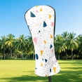 thumbnail image 2 of Golf Club Covers, Colorful Dots Geometry Premium PU Leather Driver Hybrid Putter Head Covers with Velvet Lining, Waterproof Golf Gifts for Men Women, 2 of 11
