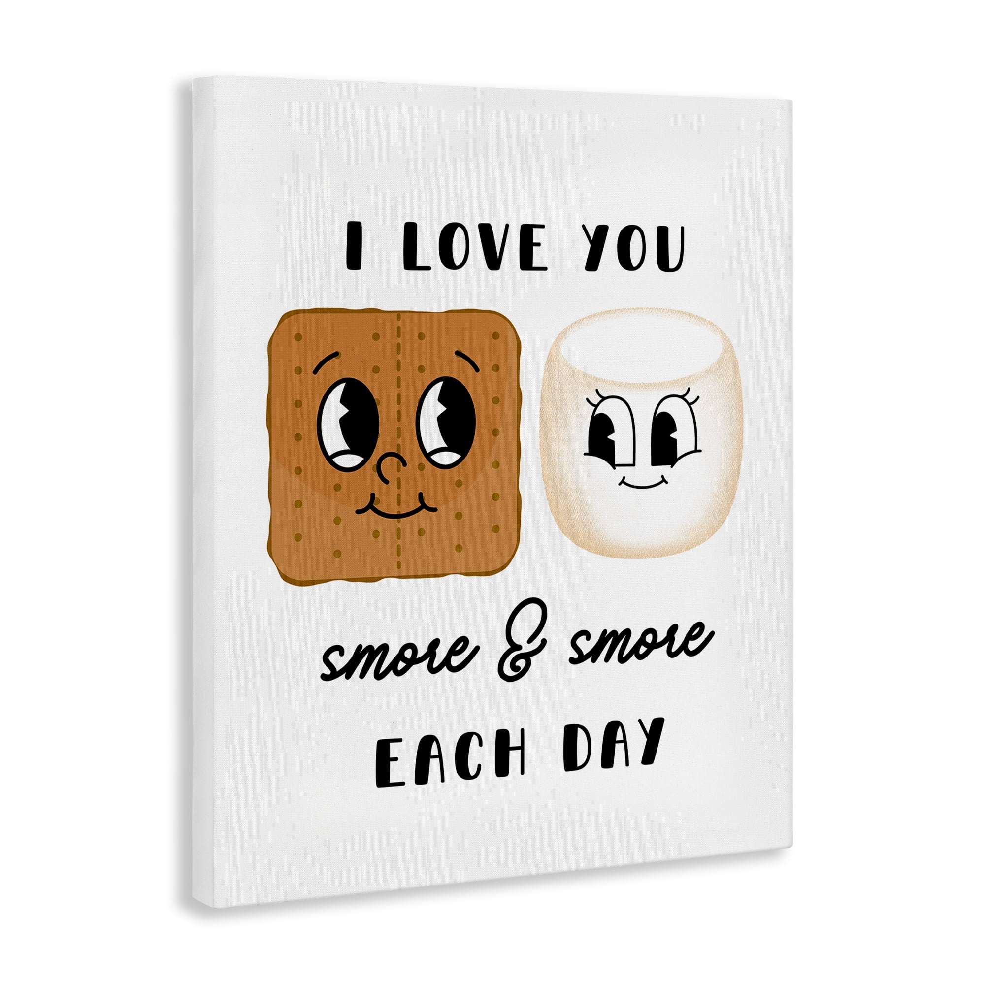 Stupell Industries Love You Smore Each Day Food & Beverage Painting Gallery Wrapped Canvas Art Print Wall Art, 30 x 40