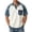 Blue6-90317BB, variant on Hearthz Waffle Raglan Men's Short Sleeve Shirt Lapel Collar Patchwork Men Shirts Gym Workout Running Baseball Jersey Blue XXL