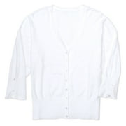 George - Women's Plus Soft Cotton Cardigan Sweater