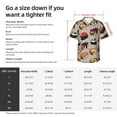 thumbnail image 3 of Sushi Pug Men'S 3d Print Casual Button Down Shirts, Novelty Hawaiian Short Sleeves L, 3 of 7