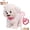 White-Pink, variant on JEWLALO Reality Easter Robot Dog Plush, Interactive Walking Puppy Plush Toy, Touch Sensing, Sounds, Voice Mimic, Tongue & Licking Motion, Easter Birthday Gifts (White-Pink)