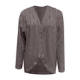 thumbnail image 4 of Womens Open Front Cardigan, Comdrip Women's Lightweight Cardigan Sweaters Open Front Long Sleeve Casual Loose Thin Cardigans with Pockets 2025 Lightweight Sweater Cardigan Coffee L, 4 of 4