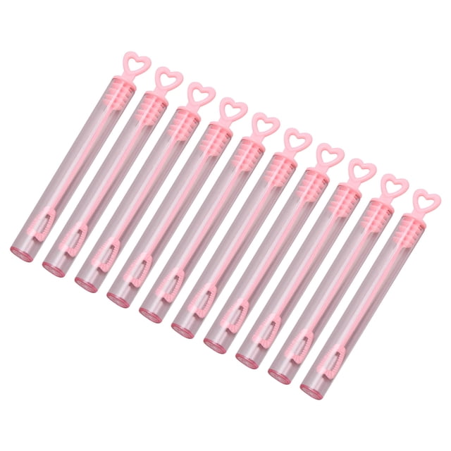 Bubble Wands, 10 Pieces Heart Shaped Lid Bubble Sticks Cute For Holiday