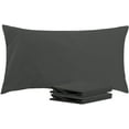 thumbnail image 1 of King Pillowcases, Set of 2, 100% Brushed Microfiber, Soft and Cozy, Wrinkle, Fade, Stain Resistant,with Envelope Closure, Dark Grey, 1 of 7