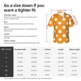 thumbnail image 3 of Salouo Orange And White Polka Dot for Hawaiian Shirt for Men,Summer Beach Casual Short Sleeve Button Down Shirts Men's Regular-Fit Short-Sleeve Print Shirt -Medium, 3 of 6