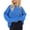 Blue, variant on comerut O-Neck Long Sleeves Ribbed Trim Coarse Yarn Sweater Jumper Winter Solid Color Loose Warm Pullover Sweater Female Clothing