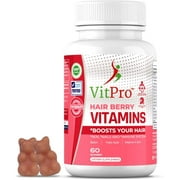 VitPro Hair,Skin and Nails Growth Vitamins with Biotin Gummies | Vitamin A, E, D, B-12 and Folic Acid (60 Gummies)