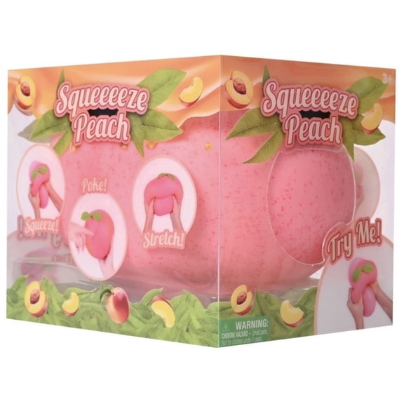 3*3In Squeezy Peach - Squishy for Adults, Slow Rebound Sensory Fidget for Desk Relaxation, Anxiety Management for Professionals