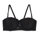 thumbnail image 3 of Gibobby Brasier estraple para mujer Ropa interior de encaje de encaje para mujer Ropa interior de encaje Sujetador bandeau(Negro,75C), 3 of 5