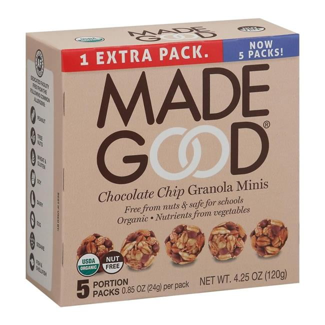 Made Good Chocolate Chip Granola Minis, 0.85 oz, 5 count