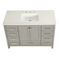 thumbnail image 2 of Furvclv Vanity Sink Combo Mid-Century Bathroom Sink Cabinet Freestanding Single Bathroom Vanities With Marble Countertop, Backsplash, Doors & Drawers For Bathroom Home, 2 of 8