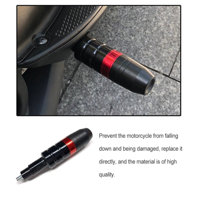 Anti-Fall Slider Motorcycle Exhaust Anti-Collision Aluminum Protector Falling Protection Accessories Frame Precise Size Universal Accessories Size Red