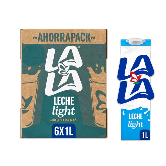 Leche Lala UHT light 6 pack 1 l c/u