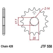 Jt Sprockets JTF558.15 Steel Front Sprocket - 15T (Natural)