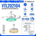 thumbnail image 4 of Ventilador con Iluminación Led Megaluz Lampara Led y Bocina, 4 of 4