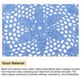 thumbnail image 4 of Uxcell Crochet Doilies Handmade Crochet Cotton Coaster Round Lace Placemats with Floral Patterns Blue 4pcs, 4 of 5