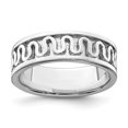 thumbnail image 1 of 925 Sterling Silver Ribbon Band Ring, 1 of 7