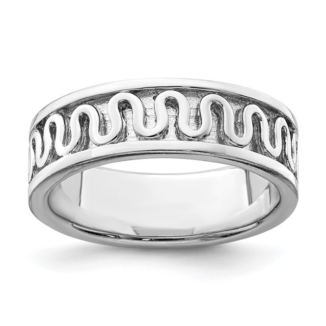 925 Sterling Silver Ribbon Band Ring