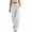 White, variant on Hvogkswy Wide Leg Pants Woman Elastic High Waist Drawstring Trousers Side Hollow Cutout Loose Comfy Beach Vacation Long Pants with Pockets