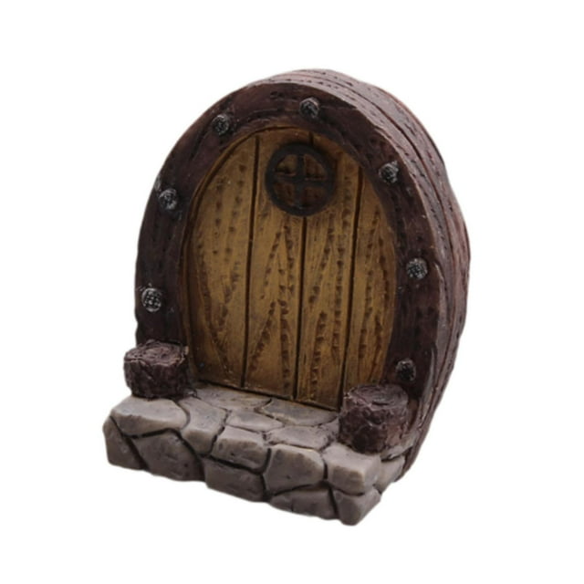 Puerta de jardín en miniatura para casa de muñecas, escultura de jardín para sala de estar, jardín de casa Estilo B