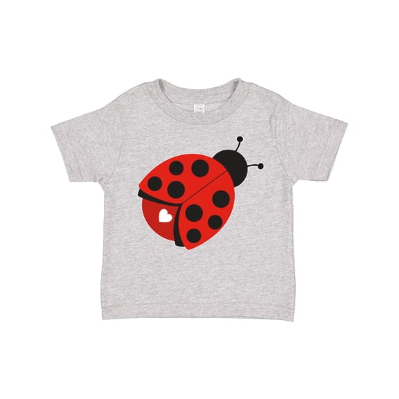 Inktastic Ladybug with a White Heart Girls Toddler T-Shirt
