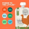 thumbnail image 3 of Serenity Kids Stage 2 Baby Food Pouch, Free Range Turkey & Organic Vegetables with Rosemary, 3.5oz, 3 of 9