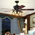 thumbnail image 4 of Gymax 52'' Ceiling Fan w/ Lights 5 Reversible Blades 3 Lights Retro Ceiling Fan, 4 of 10