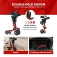 thumbnail image 4 of Mobility M905BU Rollator Walker with Seat for Seniors, 10" Big Front Shock-Absorbing Wheels for All Terrain, 300 lb. Weight Capacity, Red, 4 of 10