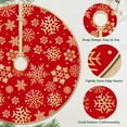 thumbnail image 3 of DeckTheHalls Christmas Tree Skirt 36 Inch, Snowflake Round Red Tree Skirt, Christmas Tree Skirts for Christmas Party and New Year Party, Xmas Tree Skirt Cover for 4-6ft Christmas Tree Decoration, 3 of 7