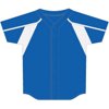 2500W-0206-M Womens Faux Full-Button Royal - Medium Jersey