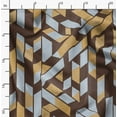 thumbnail image 2 of Soimoi Velvet Brown Fabric By the Yard - 54 Inch Wide -Geometric Material - Artistic and Modern Patterns for Various Uses Printed Fabric, 2 of 6