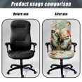 thumbnail image 4 of POLERO All-in-One High Back Computer Office Chair Slipcover, Vintage Butterfly Rose Pattern Brushed Elastic Fabric Easy Clean Office Chair Seat Cover for Gaming, 4 of 7