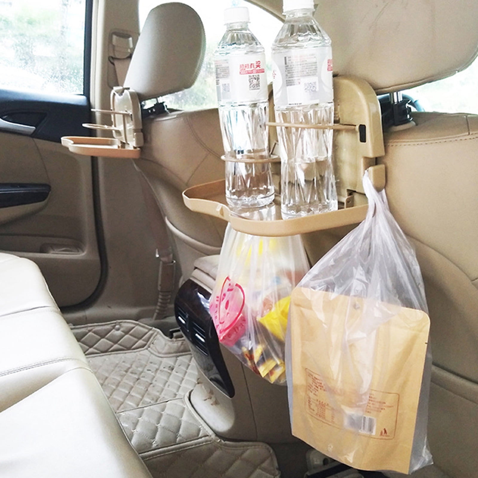 Car Backseat Table Tray With Secure Fastening Systems For Stable Multipurpose Use In Travel Commute Scenarios