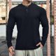 thumbnail image 1 of pstuiky Camisas casuales de manga larga para hombre, Camiseta/camiseta informal de manga larga con cuello redondo y lavado holgado de terciopelo para hombre Tops de hombre xxxl, 1 of 3