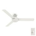 thumbnail image 4 of Hunter 52 inch Indoor Ceiling Fan No Light - White Modern Ceiling Fan without Light, 3 Blades, Standard Mount, For Bedroom, Living Room, or Kitchen, Wall Control - Presto 50811, Matte White, 4 of 17