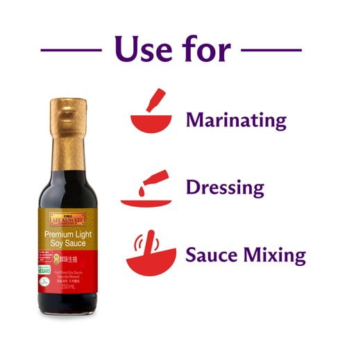 Lee Kum Kee Premium Light Soy Sauce 250ml, British Import (Pack of 2)