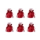 thumbnail image 1 of Injueey 6 bolsas de terciopelo con cordón de regalo de conejito de Pascua para regalos de fiesta de cumpleaños, rojo, rosa, rojo champán Type2 NO2, 1 of 6