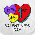 thumbnail image 4 of Inktastic 1st Valentine's Day Hearts Boys or Girls Baby Bib, 4 of 4