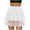 01 White, variant on Women's Lace Trim Mini Skirt Low Rise Pleated Half Slip Skirt Layered Flowy Skirts Underskirt