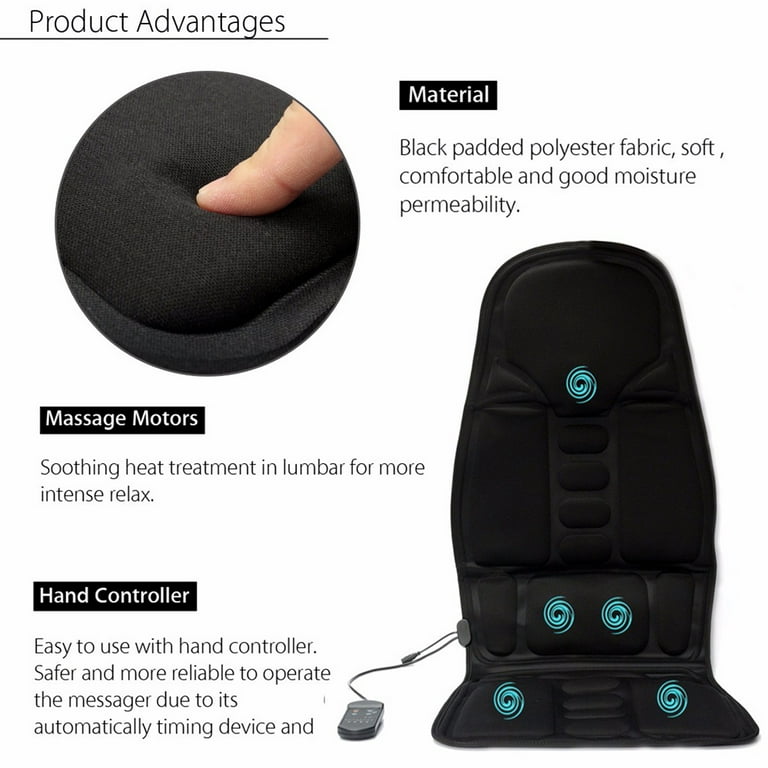 Vibration Massage Mat with Heat for Back, Chair Seat Cushion, 5 Modes, Home  Office Use - Walmart.com