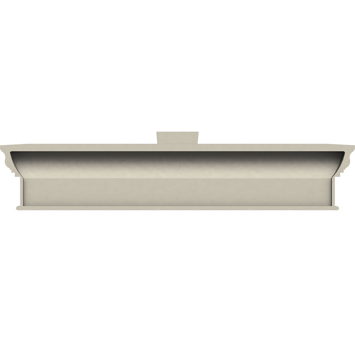 Ekena Millwork 115" Bottom Width x 123 1/2" Top Width x 12"H x 1 1/4"P Craftsman Crosshead w/ Flat Keystone