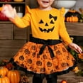 thumbnail image 6 of RIJOPUTY Bat Onesie Halloween Outfits for Toddler Boys Big Sis Little Sis Matching Outfits Clothes for Girls 9-10 6x Girls Clothes Toddler Clothes 2t, Orange 12-18 months, 6 of 8