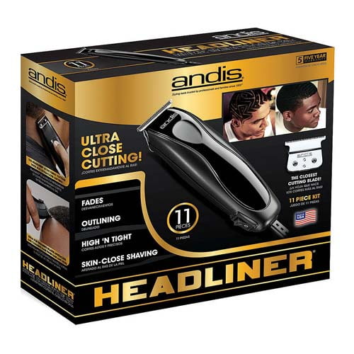 Andis Headliner 11Piece Hair Clipper/Beard Trimmer Kit, Black Model LS