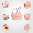 thumbnail image 3 of Toystoory Sujetador de Yoga para mujer, deportes, sujetador con relleno con aumento, camisetas sin mangas, chaleco, entrenamiento, Fitness, Uniforme atlético Rosado METRO, 3 of 6