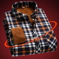 thumbnail image 3 of Admvng Button Up Shirt Men Oversized Plaid Casual Pocket Long Turndown Collar Blouse Shirt, Size XL-5XL, 3 of 3