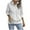 White, variant on Gnshining Stand Collar Button Sweatshirts for Women Long Sleeve Lapel Solid Color Tunic Tops Fall Fashion Lightweight Soft Pullovers with Pocket