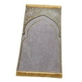 thumbnail image 4 of veasfak Prayer Rug Decoration Exquisite Polyester Nonslip for Eid Travel Meditation Grey, 4 of 9